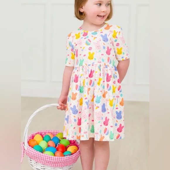 Rufflebutts Other - Sugar Rush Short Sleeve Knit Twirl Dress